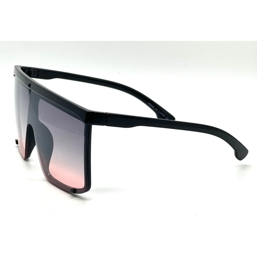 Oversized Shield Sunglasses Flat Top Gradient‎ Lens Fashion Square Frame Lentes